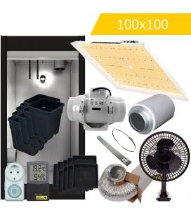 Low Budget LED Growbox Komplettset 100x100 uni-venti