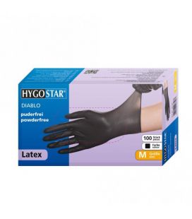 Latex Handschuhe (schwarz, 100 St.) Größe L